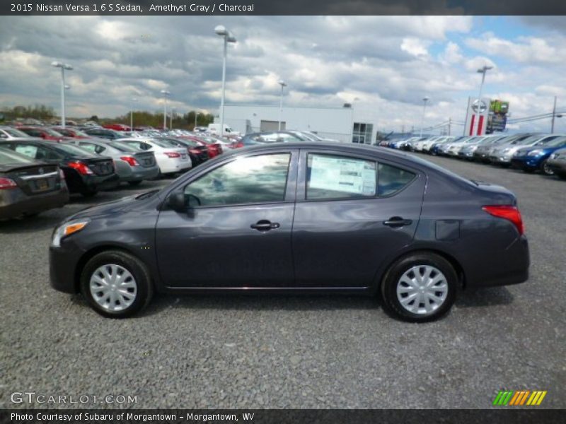 Amethyst Gray / Charcoal 2015 Nissan Versa 1.6 S Sedan