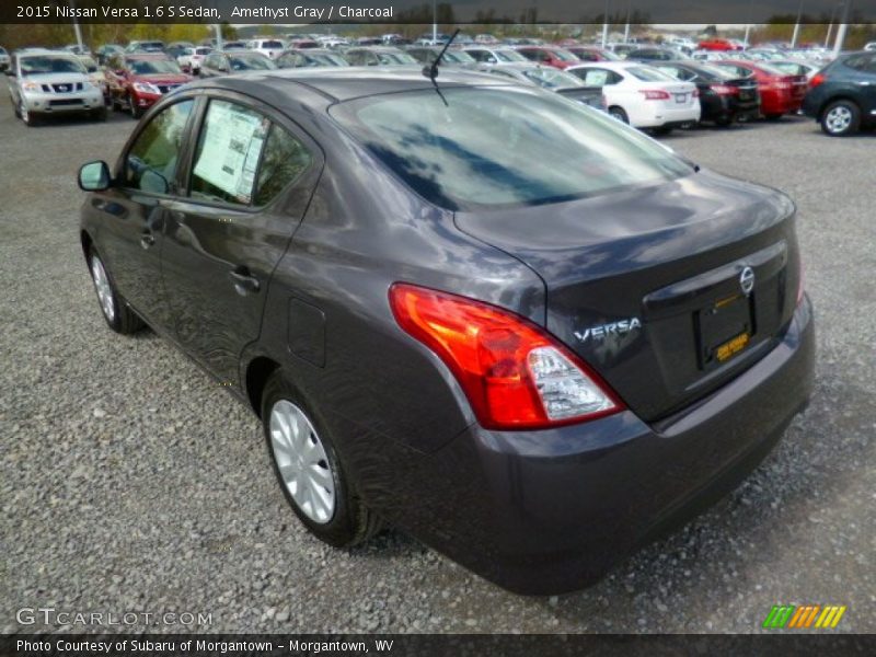 Amethyst Gray / Charcoal 2015 Nissan Versa 1.6 S Sedan