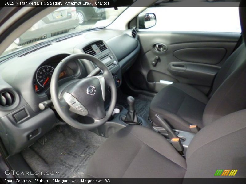 Amethyst Gray / Charcoal 2015 Nissan Versa 1.6 S Sedan