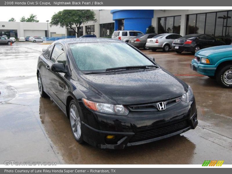 Nighthawk Black Pearl / Black 2008 Honda Civic Si Coupe