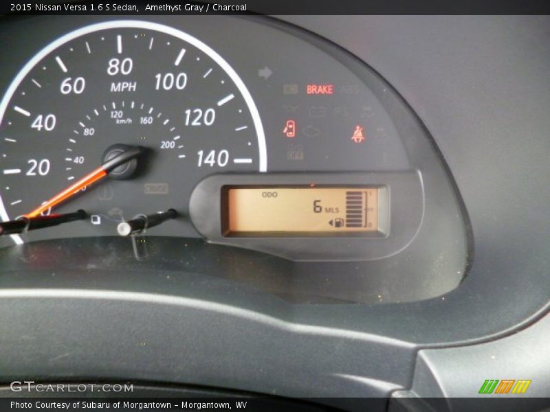Amethyst Gray / Charcoal 2015 Nissan Versa 1.6 S Sedan