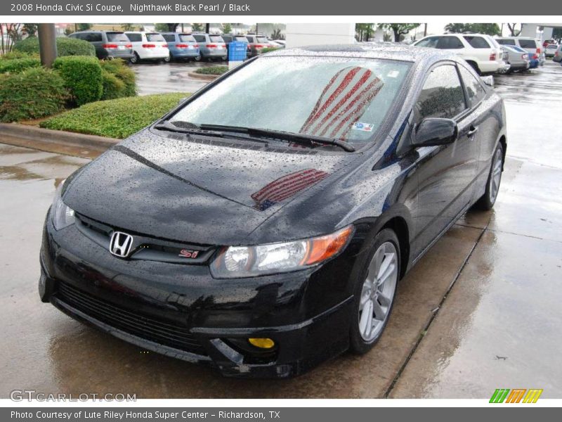 Nighthawk Black Pearl / Black 2008 Honda Civic Si Coupe