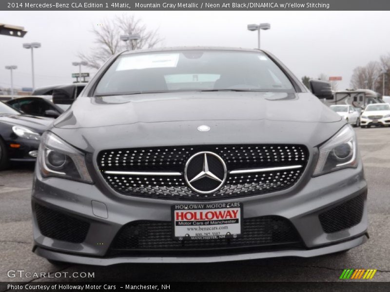 Mountain Gray Metallic / Neon Art Black/DINAMICA w/Yellow Stitching 2014 Mercedes-Benz CLA Edition 1 4Matic