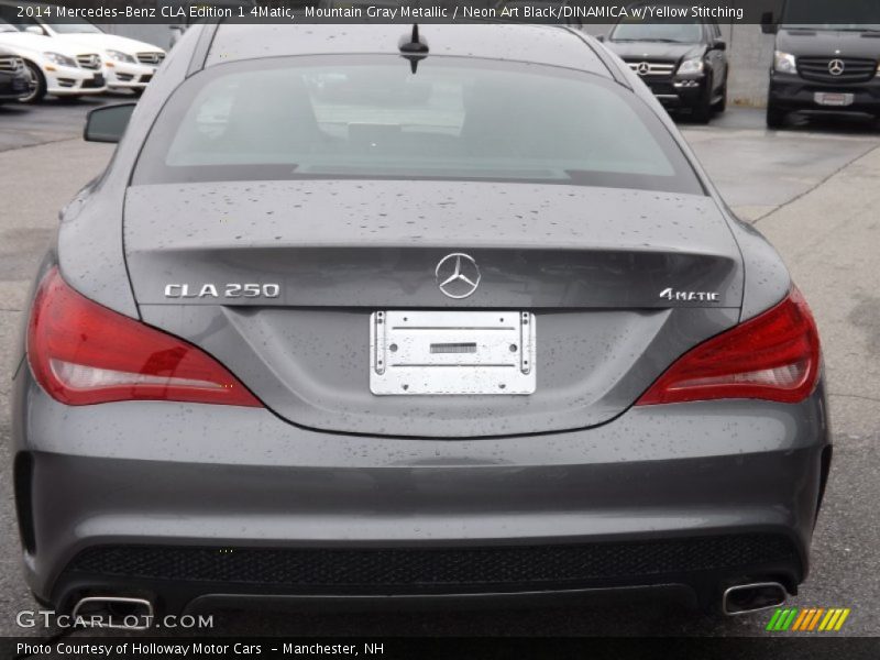 Mountain Gray Metallic / Neon Art Black/DINAMICA w/Yellow Stitching 2014 Mercedes-Benz CLA Edition 1 4Matic