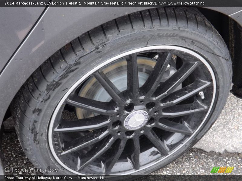 Mountain Gray Metallic / Neon Art Black/DINAMICA w/Yellow Stitching 2014 Mercedes-Benz CLA Edition 1 4Matic