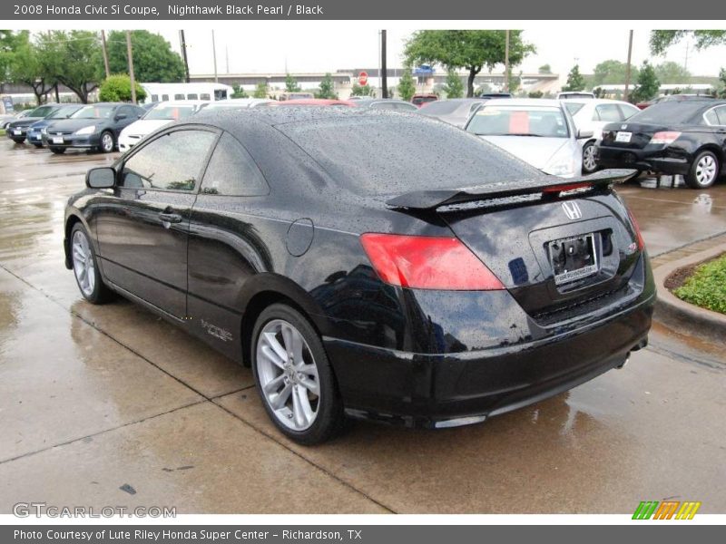 Nighthawk Black Pearl / Black 2008 Honda Civic Si Coupe