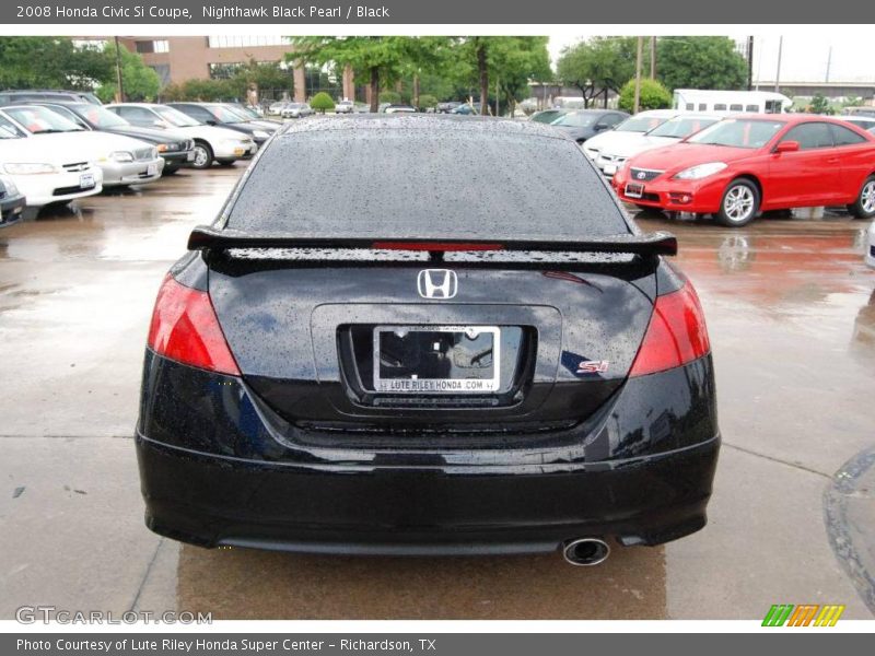 Nighthawk Black Pearl / Black 2008 Honda Civic Si Coupe