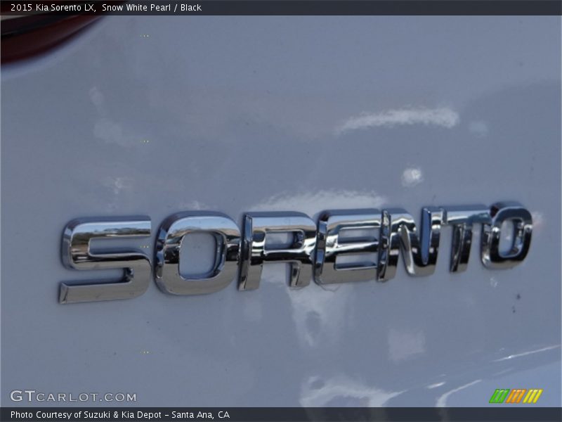 Snow White Pearl / Black 2015 Kia Sorento LX