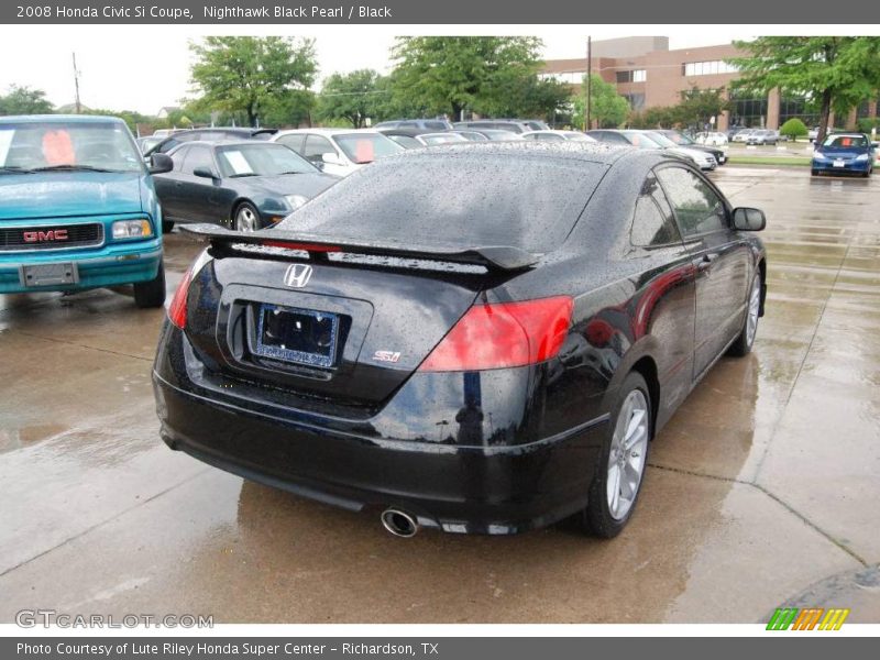 Nighthawk Black Pearl / Black 2008 Honda Civic Si Coupe