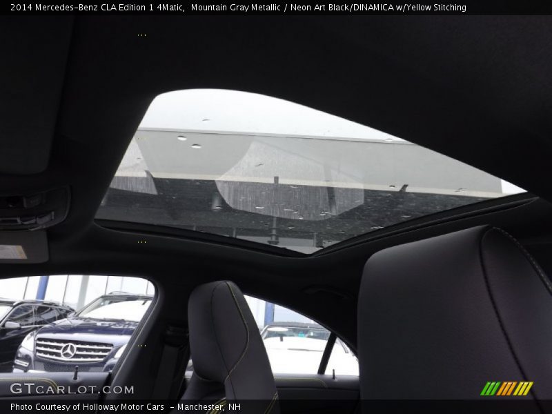 Mountain Gray Metallic / Neon Art Black/DINAMICA w/Yellow Stitching 2014 Mercedes-Benz CLA Edition 1 4Matic