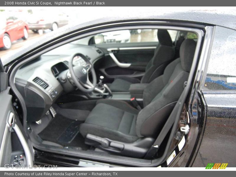 Nighthawk Black Pearl / Black 2008 Honda Civic Si Coupe