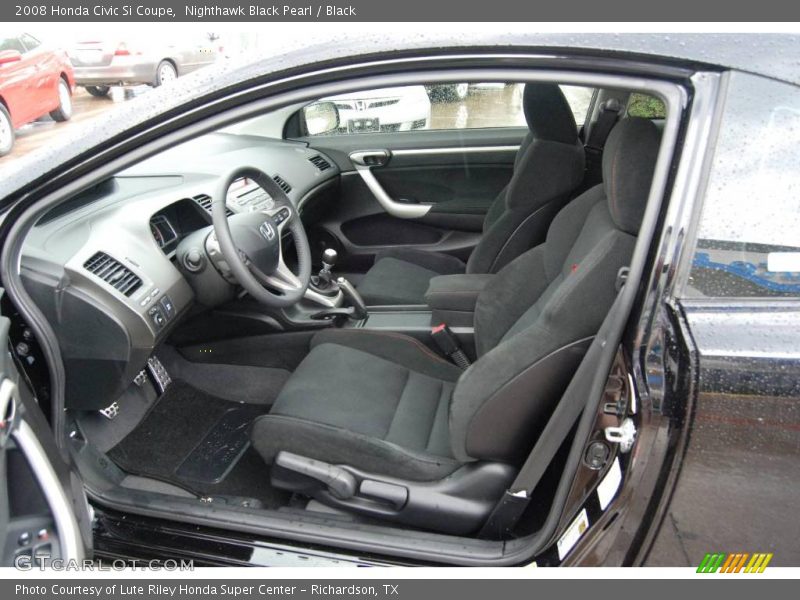 Nighthawk Black Pearl / Black 2008 Honda Civic Si Coupe