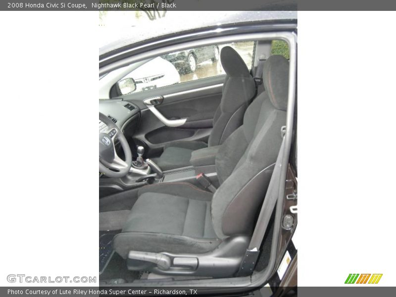 Nighthawk Black Pearl / Black 2008 Honda Civic Si Coupe