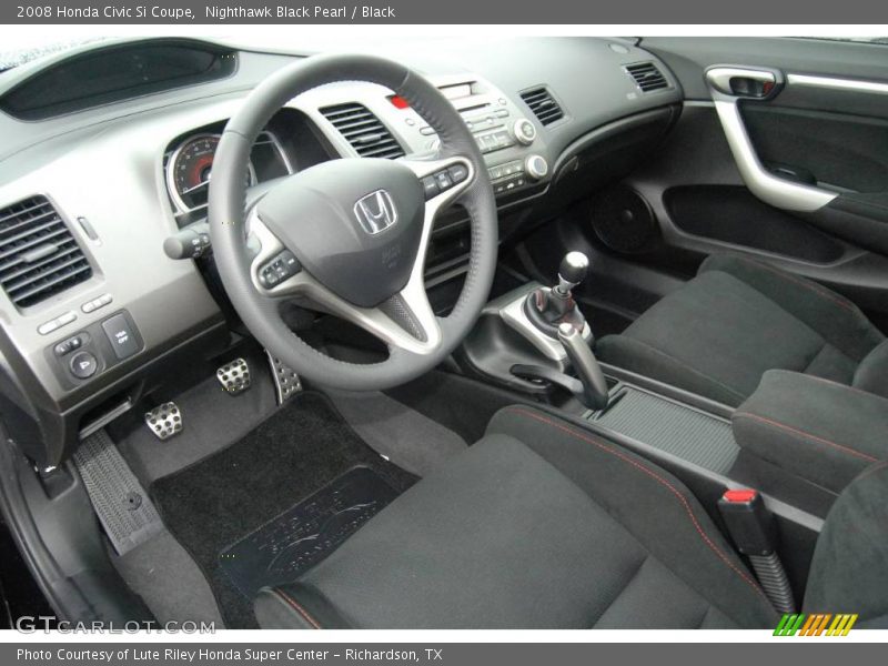 Nighthawk Black Pearl / Black 2008 Honda Civic Si Coupe
