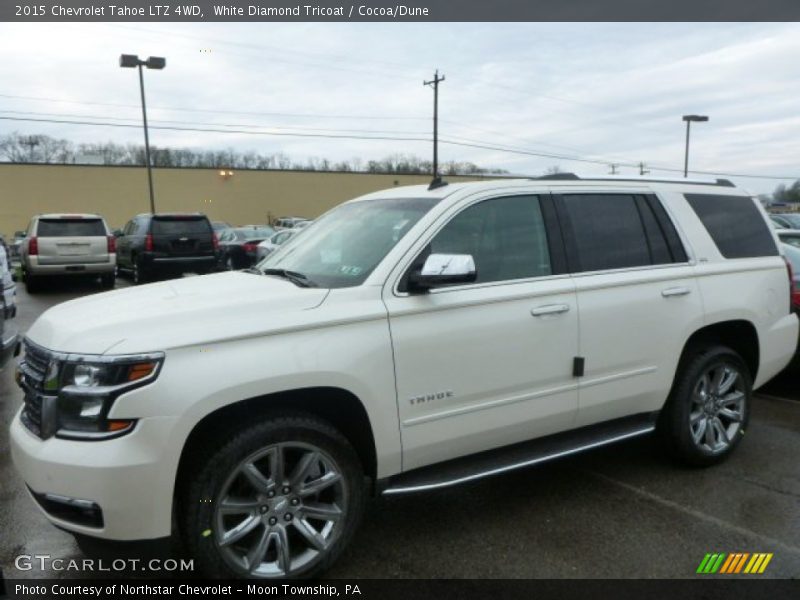 White Diamond Tricoat / Cocoa/Dune 2015 Chevrolet Tahoe LTZ 4WD