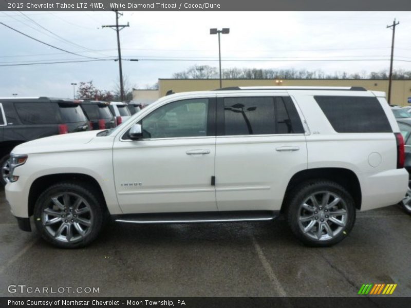 White Diamond Tricoat / Cocoa/Dune 2015 Chevrolet Tahoe LTZ 4WD
