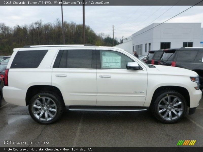 White Diamond Tricoat / Cocoa/Dune 2015 Chevrolet Tahoe LTZ 4WD