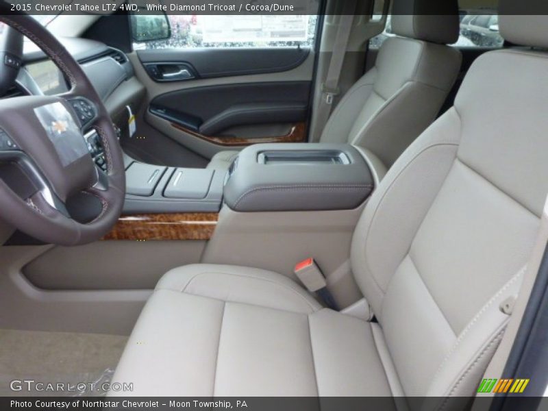 White Diamond Tricoat / Cocoa/Dune 2015 Chevrolet Tahoe LTZ 4WD