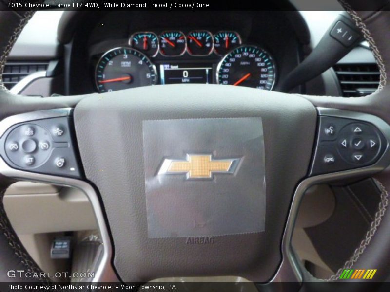 White Diamond Tricoat / Cocoa/Dune 2015 Chevrolet Tahoe LTZ 4WD