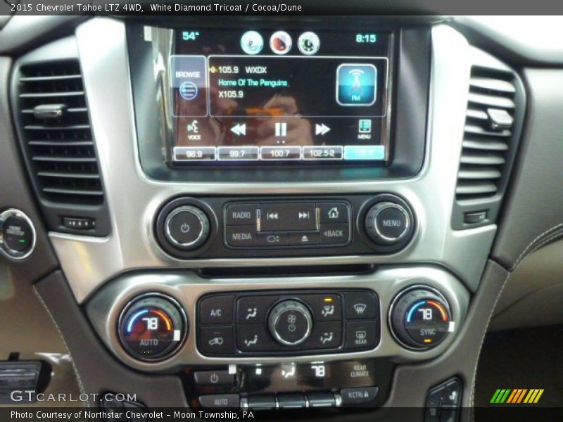 White Diamond Tricoat / Cocoa/Dune 2015 Chevrolet Tahoe LTZ 4WD