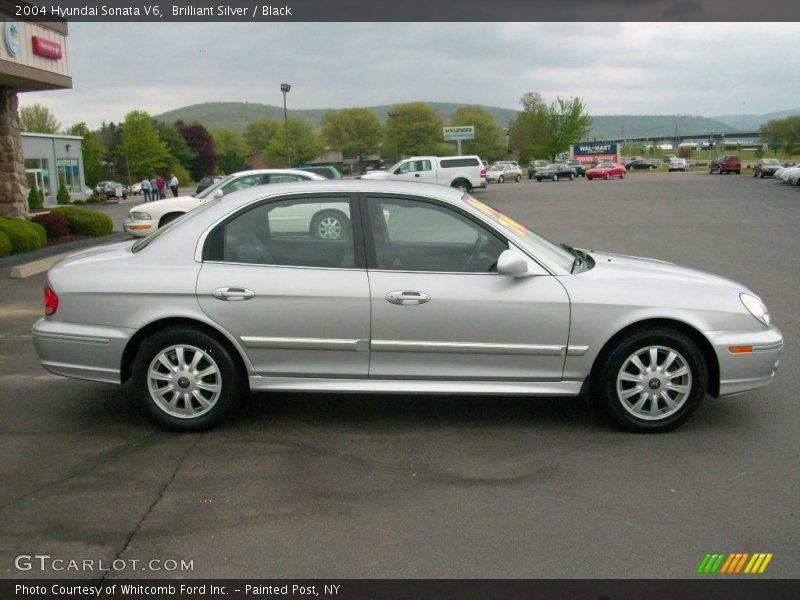 Brilliant Silver / Black 2004 Hyundai Sonata V6