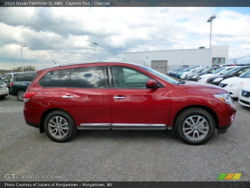 Cayenne Red / Charcoal 2014 Nissan Pathfinder SL AWD