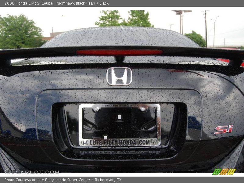 Nighthawk Black Pearl / Black 2008 Honda Civic Si Coupe