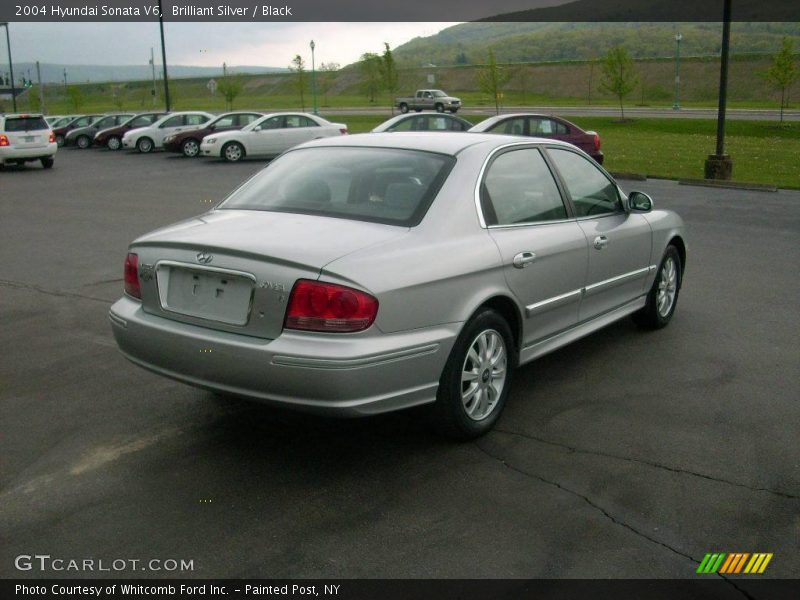 Brilliant Silver / Black 2004 Hyundai Sonata V6