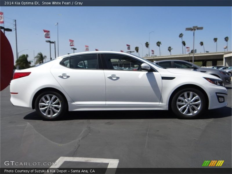 Snow White Pearl / Gray 2014 Kia Optima EX