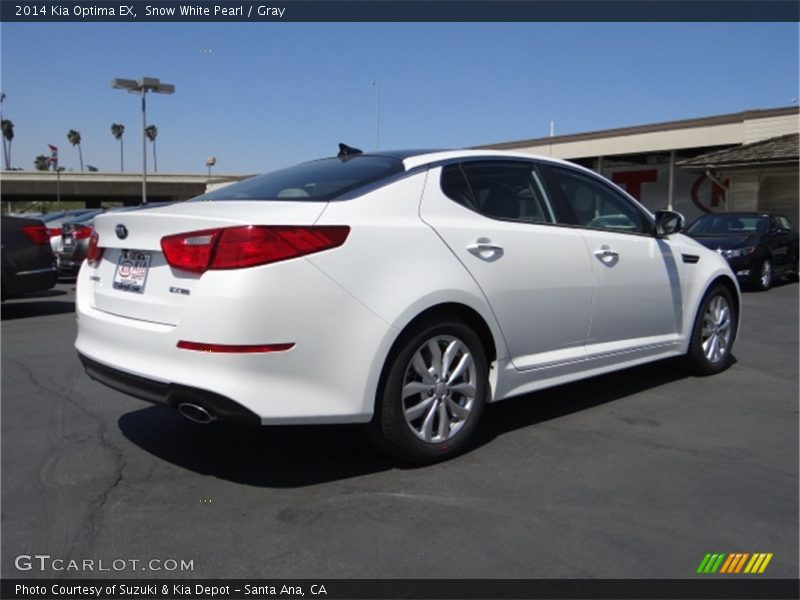 Snow White Pearl / Gray 2014 Kia Optima EX