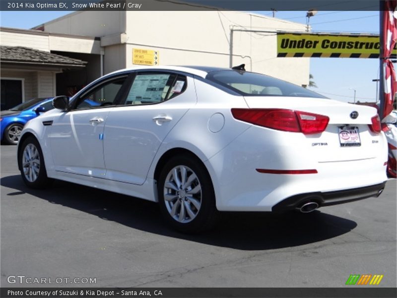 Snow White Pearl / Gray 2014 Kia Optima EX