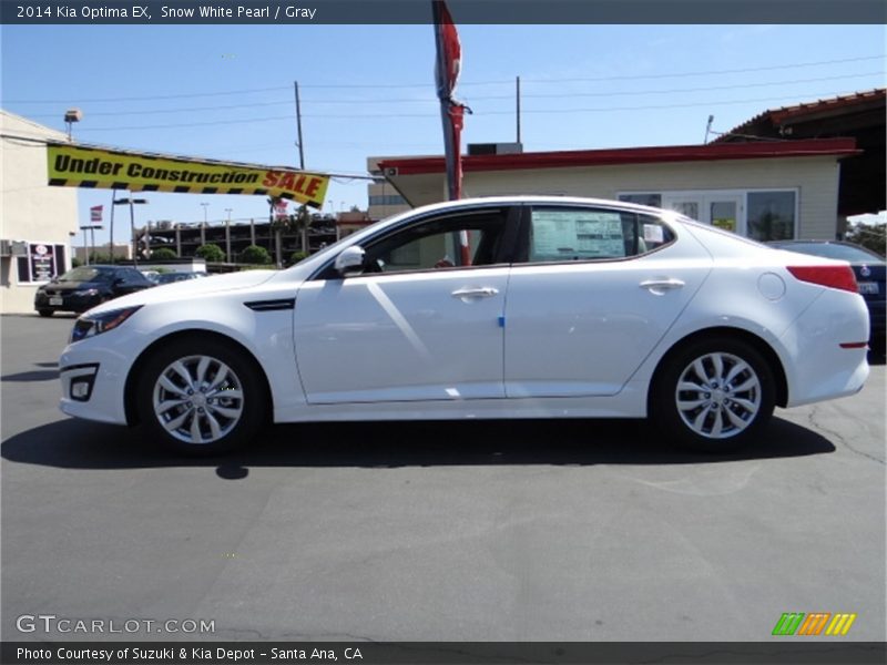 Snow White Pearl / Gray 2014 Kia Optima EX