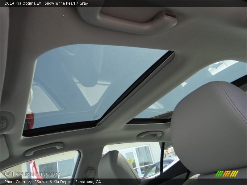 Snow White Pearl / Gray 2014 Kia Optima EX