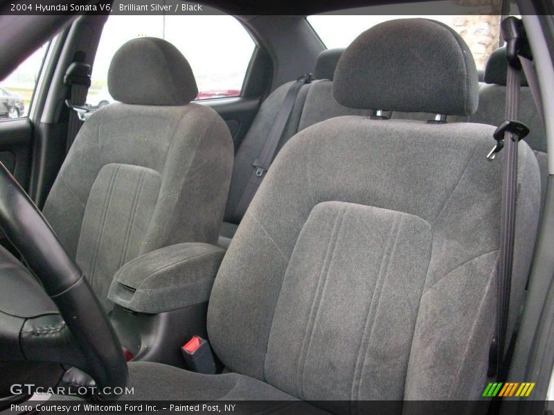 Brilliant Silver / Black 2004 Hyundai Sonata V6