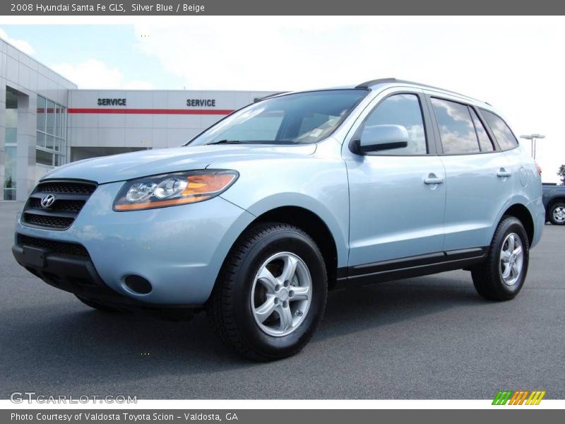Silver Blue / Beige 2008 Hyundai Santa Fe GLS