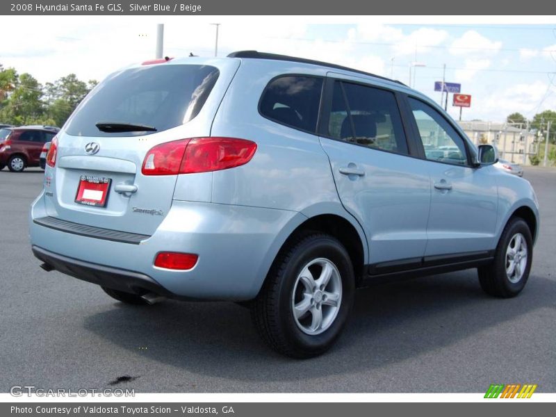 Silver Blue / Beige 2008 Hyundai Santa Fe GLS