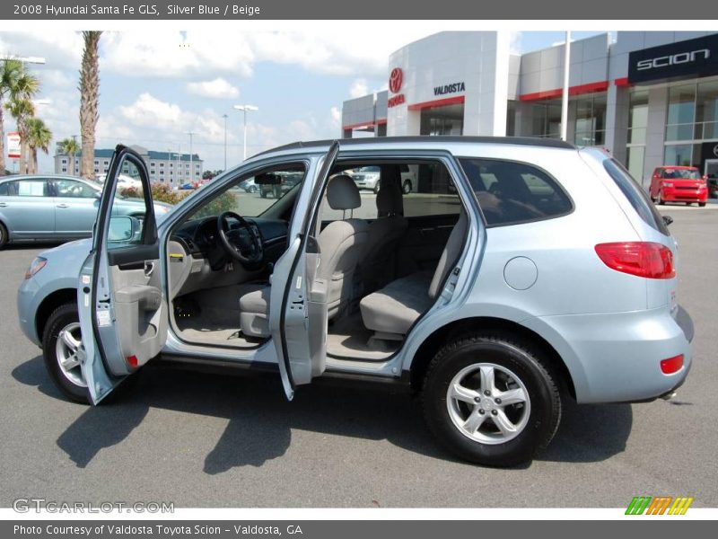 Silver Blue / Beige 2008 Hyundai Santa Fe GLS