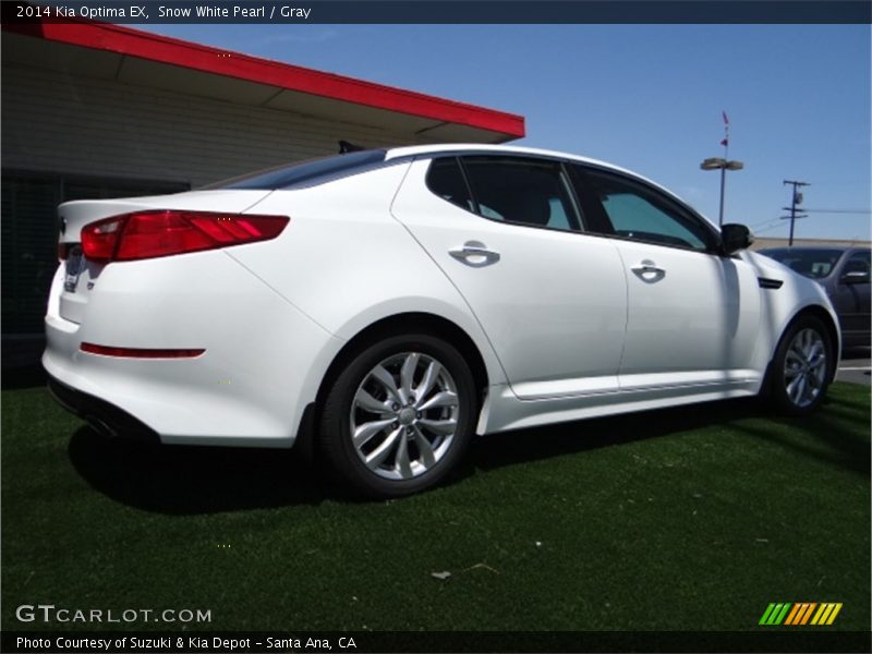 Snow White Pearl / Gray 2014 Kia Optima EX