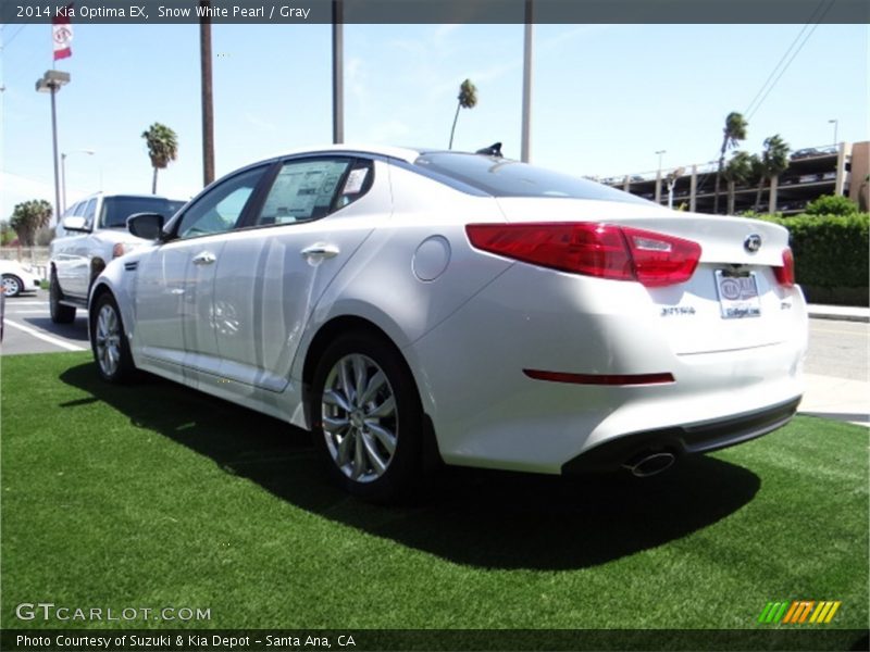 Snow White Pearl / Gray 2014 Kia Optima EX