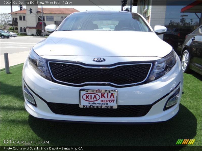 Snow White Pearl / Gray 2014 Kia Optima EX