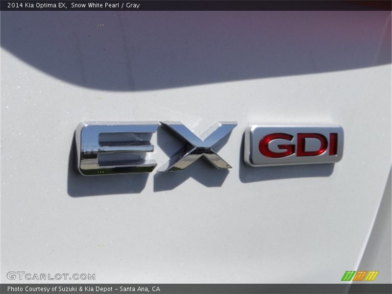 Snow White Pearl / Gray 2014 Kia Optima EX