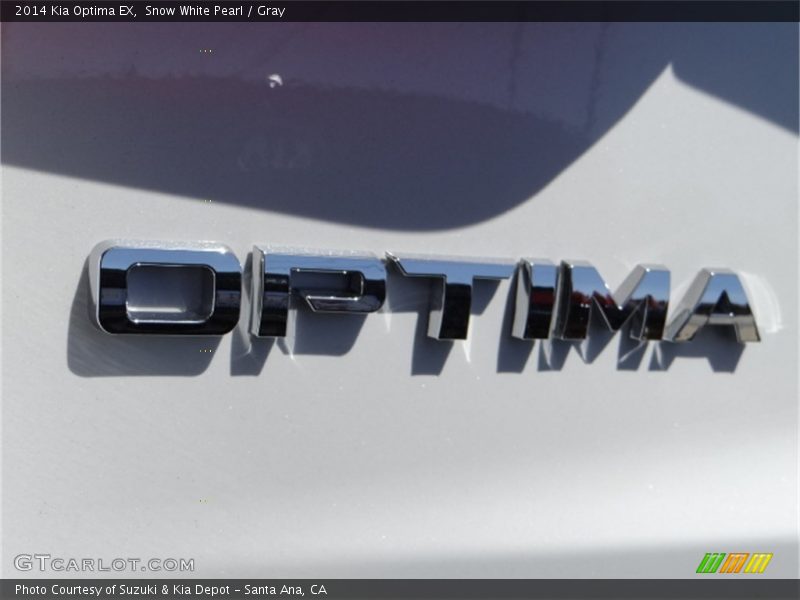 Snow White Pearl / Gray 2014 Kia Optima EX