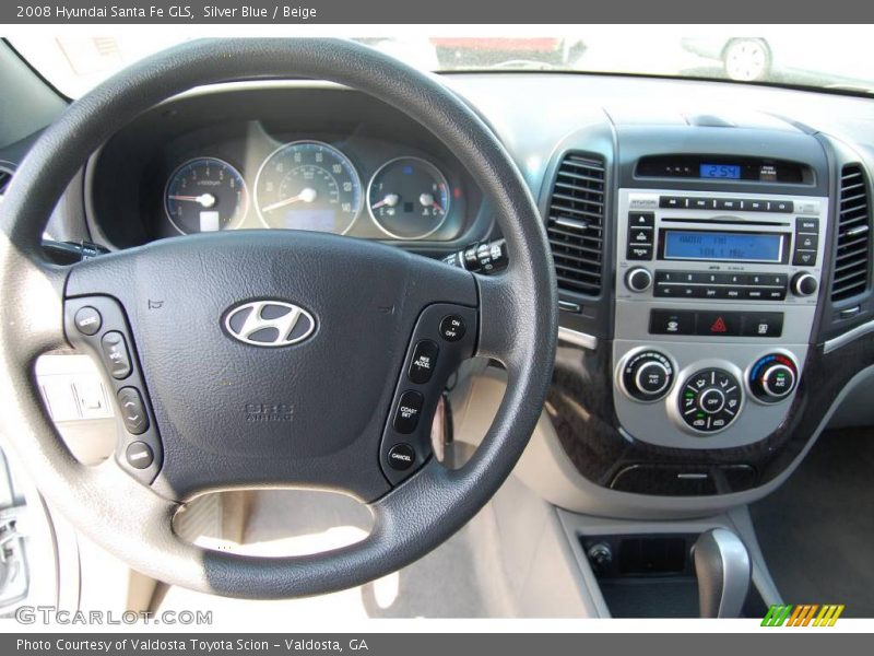 Silver Blue / Beige 2008 Hyundai Santa Fe GLS