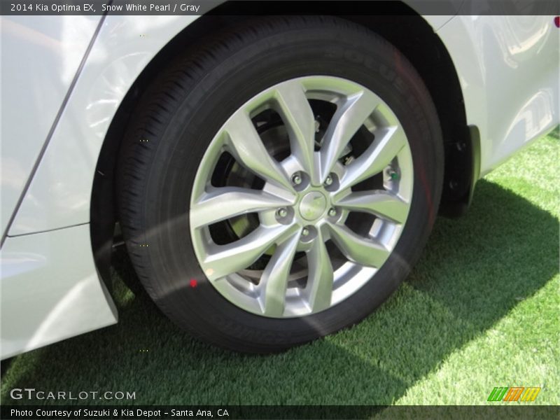 Snow White Pearl / Gray 2014 Kia Optima EX