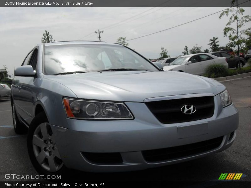 Silver Blue / Gray 2008 Hyundai Sonata GLS V6