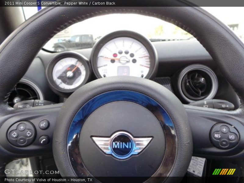 Pepper White / Carbon Black 2011 Mini Cooper S Convertible
