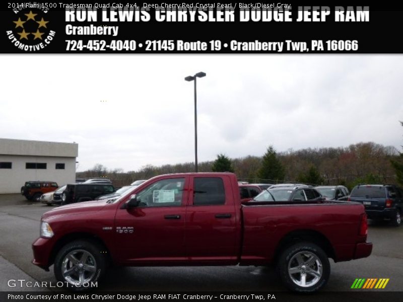 Deep Cherry Red Crystal Pearl / Black/Diesel Gray 2014 Ram 1500 Tradesman Quad Cab 4x4