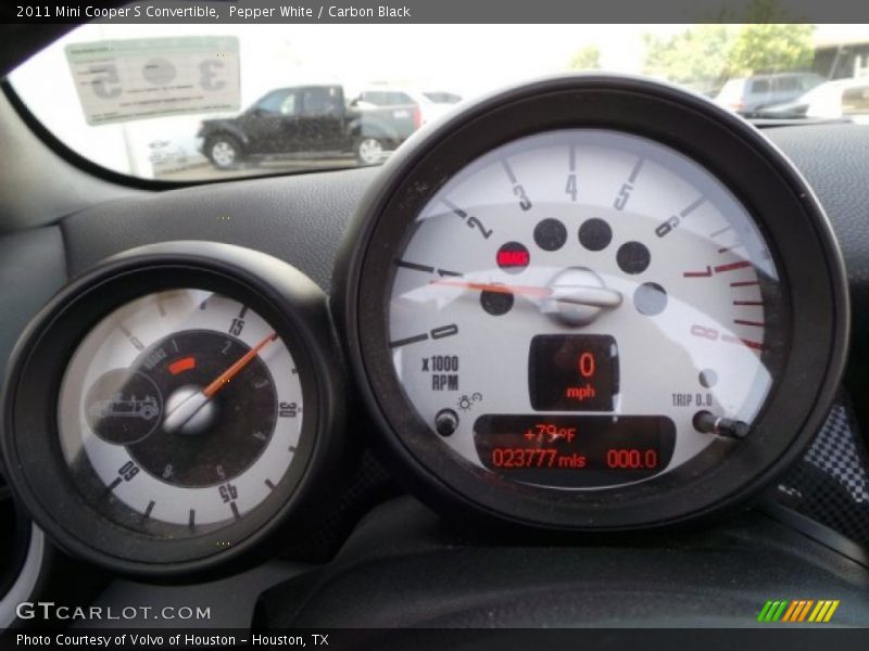 Pepper White / Carbon Black 2011 Mini Cooper S Convertible