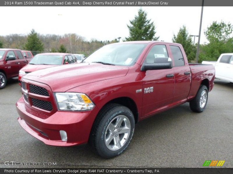 Deep Cherry Red Crystal Pearl / Black/Diesel Gray 2014 Ram 1500 Tradesman Quad Cab 4x4