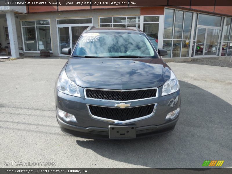 Cyber Gray Metallic / Dark Gray/Light Gray 2012 Chevrolet Traverse LS AWD